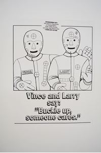 Picture of Vince & Larry Say "Buckle Up" Coloring Sheet - Downloaded Item