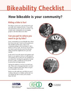 Picture of Bikeability Checklist - Downloaded Item