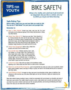Picture of Tips for Youth: Bike Safety - Downloaded Item