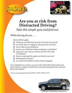 Picture of Are You at Risk from Distracted Driving - Downloaded Item