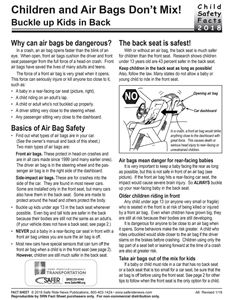 Picture of Kids & Air Bags Don't Mix - Downloaded Item - English