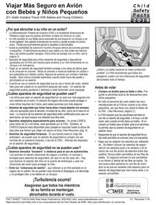 Picture of Safer Airplane Travel with Babies and Young Children - Downloaded Item - Spanish