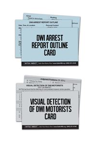 Picture of DWI Reference Cards (Law Enforcement Only)